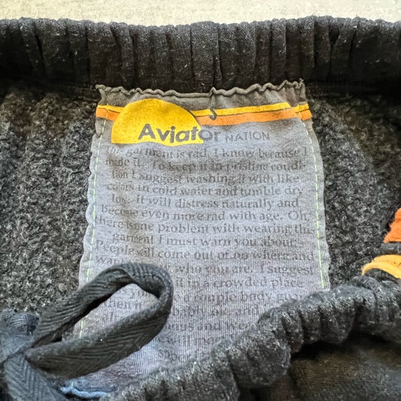 Aviator Nation Black Joggers with Rainbow Stripes - Picture 4 of 5